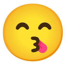 Face savoring food and Kissing face