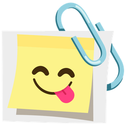 face savoring food and linked paperclips