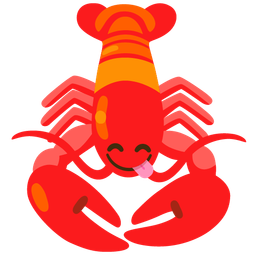 face savoring food and lobster