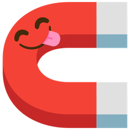 face savoring food and magnet