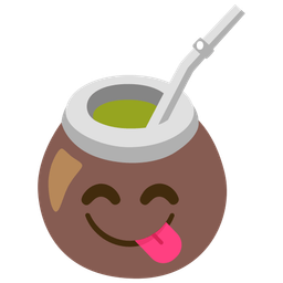 face savoring food and mate