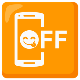 face savoring food and mobile phone off