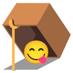 face savoring food and mouse trap