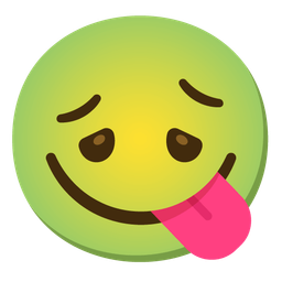 face savoring food and nauseated face