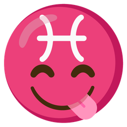 face savoring food and Pisces