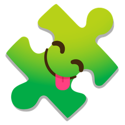 face savoring food and puzzle piece