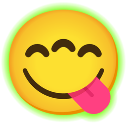 face savoring food and radioactive