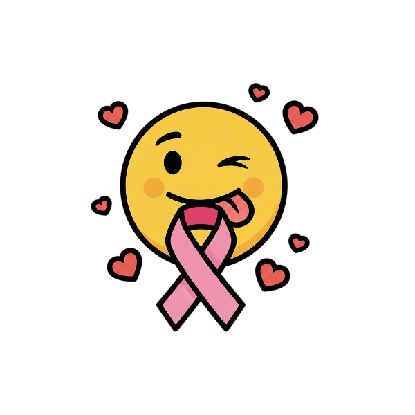 Face savoring food and Reminder ribbon