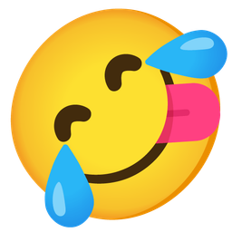 Face savoring food and Rolling on the floor laughing