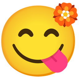 face savoring food and rosette