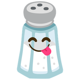 face savoring food and salt