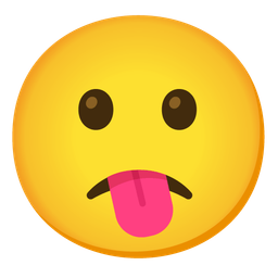 face savoring food and slightly frowning face