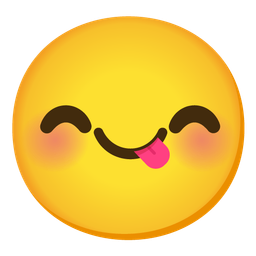 Face savoring food and Smiling face with smiling eyes