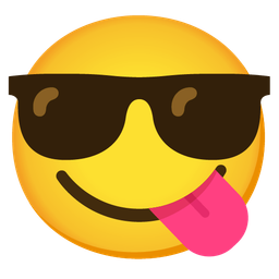 face savoring food and smiling face with sunglasses