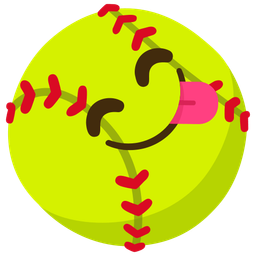 face savoring food and softball