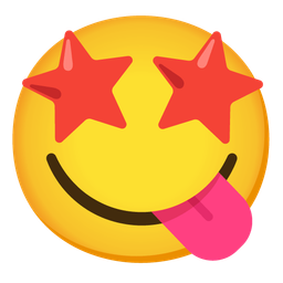 Face savoring food and Star-struck