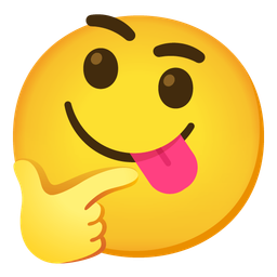 face savoring food and thinking face