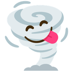 face savoring food and tornado