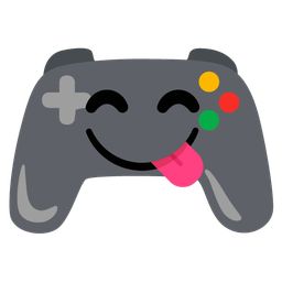 face savoring food and video game