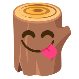 face savoring food and wood