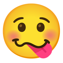 face savoring food and woozy face