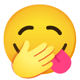 face savoring food and yawning face