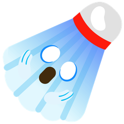 face screaming in fear and badminton