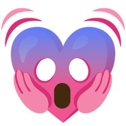 face screaming in fear and beating heart