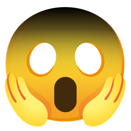 face screaming in fear and black heart