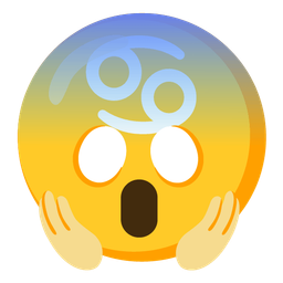 face screaming in fear and Cancer