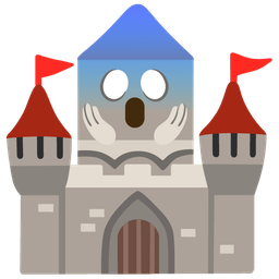 face screaming in fear and castle