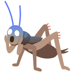 face screaming in fear and cricket