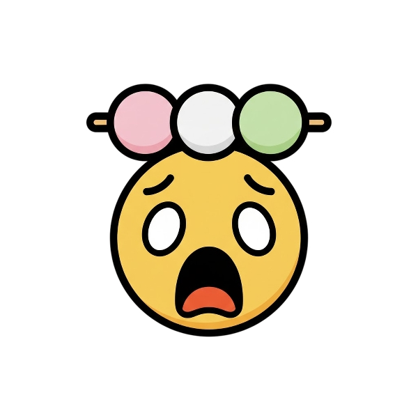 Face screaming in fear and Dango