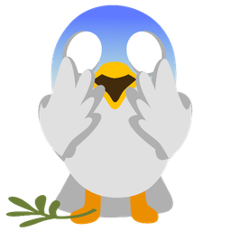 face screaming in fear and dove