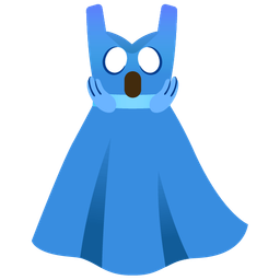 face screaming in fear and dress