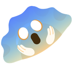 face screaming in fear and dumpling