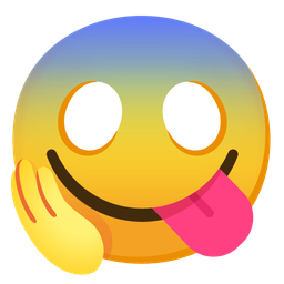 Face screaming in fear and Face savoring food