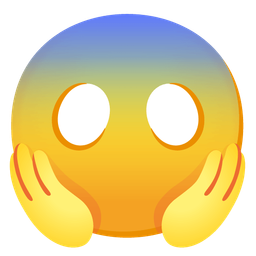 face screaming in fear and face without mouth