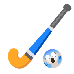 face screaming in fear and field hockey