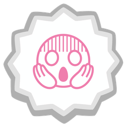 face screaming in fear and fish cake with swirl