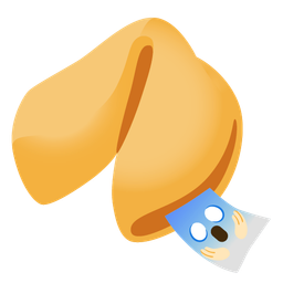 face screaming in fear and fortune cookie