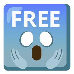 face screaming in fear and FREE button