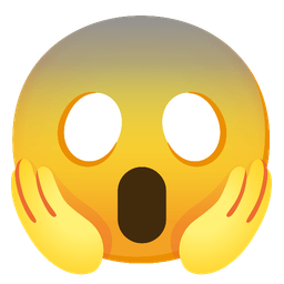 face screaming in fear and grey heart