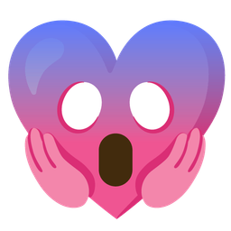 face screaming in fear and heart with ribbon