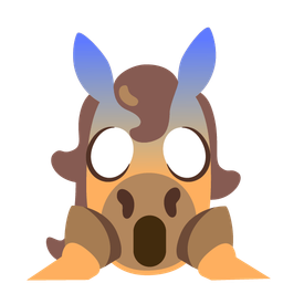 face screaming in fear and horse