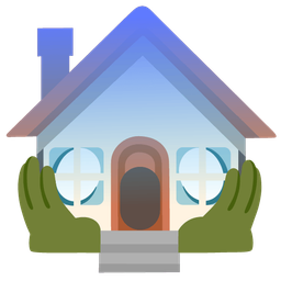 face screaming in fear and house