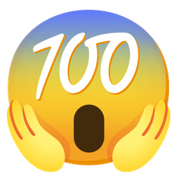 face screaming in fear and hundred points