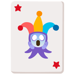 face screaming in fear and joker