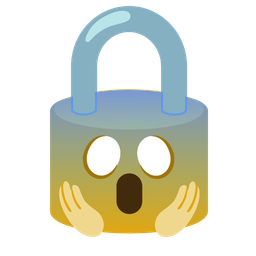 face screaming in fear and locked