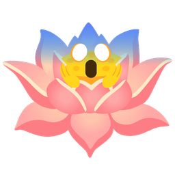 face screaming in fear and lotus